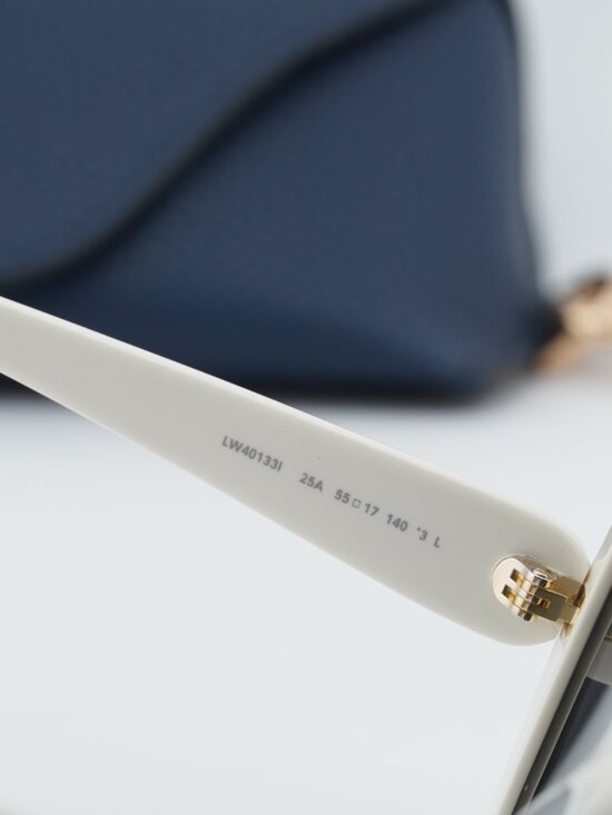 Loewe LW40133I 25A Butterfly Sunglasses – Ivory\\Smoke main image 5